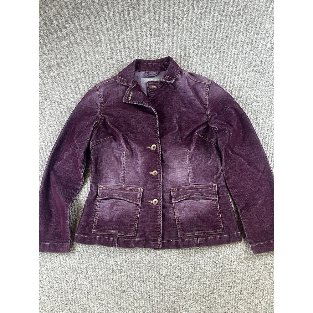Jeanstar Y2K Corduroy Jacket Women's Size Medium Purple Western Coat Button Up